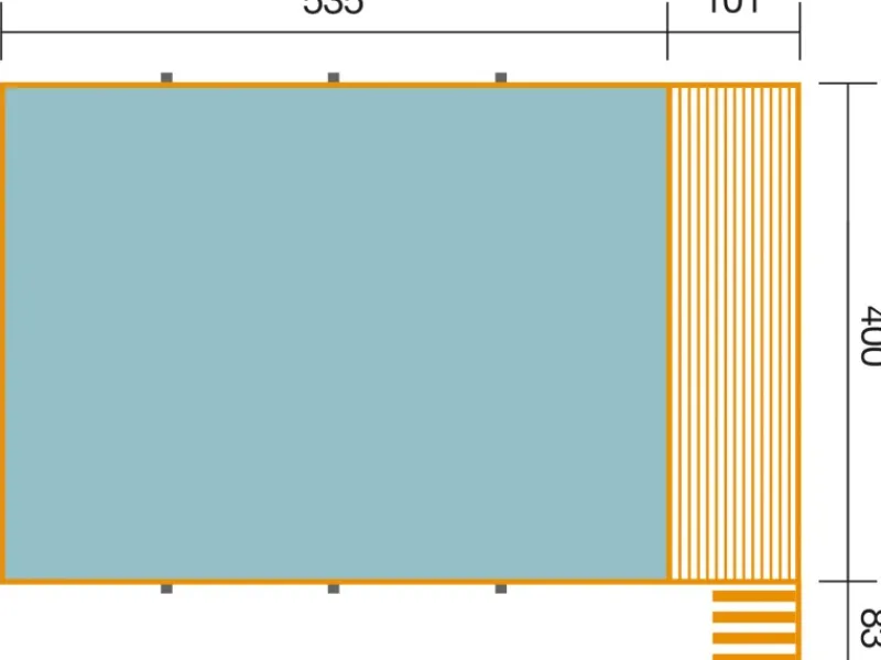 Weka Massivholzpool 595 Gr.2 490 x 644 x 203 cm Blau Mosaik