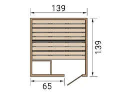Weka Massivholzsauna Valida 1 o. Ofen Glastür
