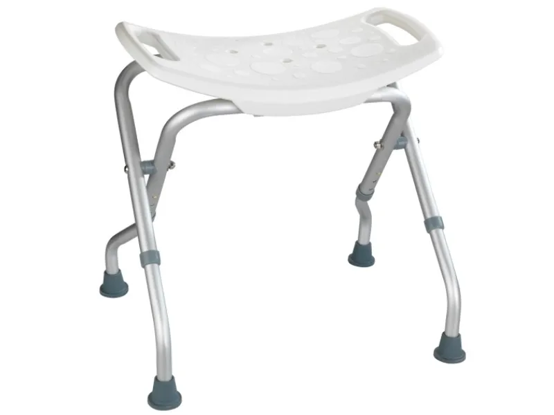 Wenko Hocker^Badhocker Secura klappbar Kunststoff 53,5 x 44,5-48,0 x 40-47 cm Weiß