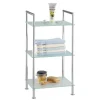 Wenko Eckregale^Badregal Style 3 Glasablagen Chrom