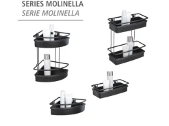 Wenko Eckregal 2 Etagen Molinella Schwarz