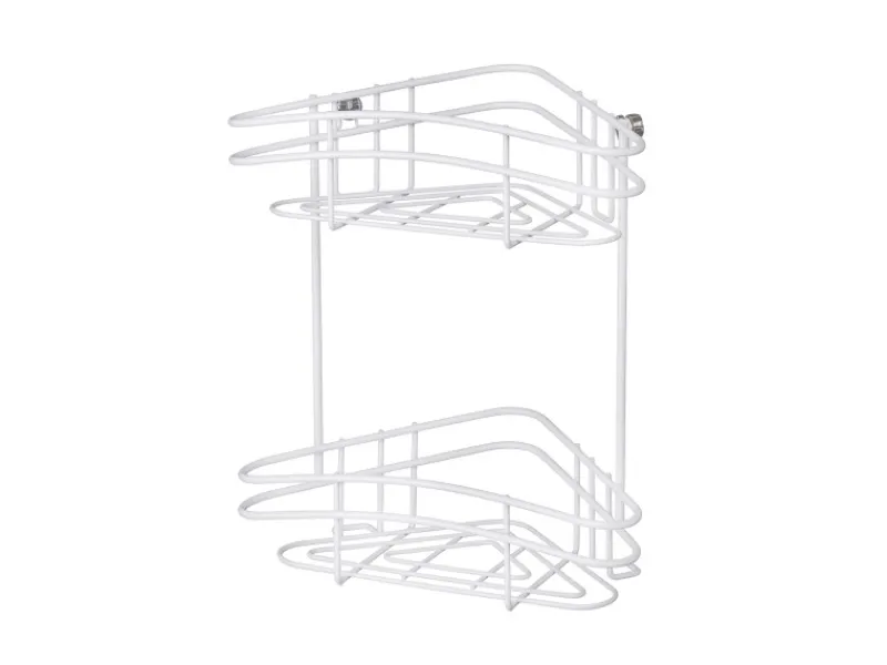 Wenko Eckregal Classic Plus 2 Etagen Weiß