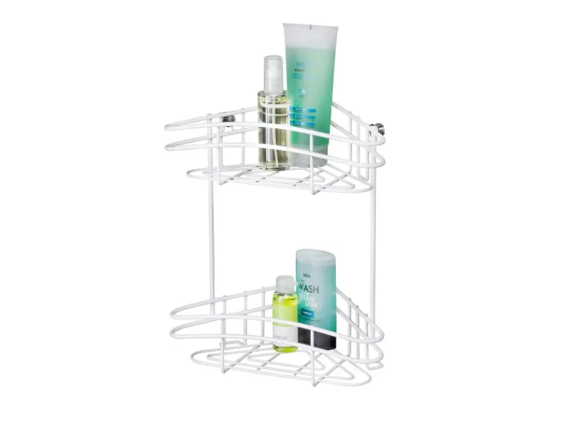 Wenko Eckregal Classic Plus 2 Etagen Weiß