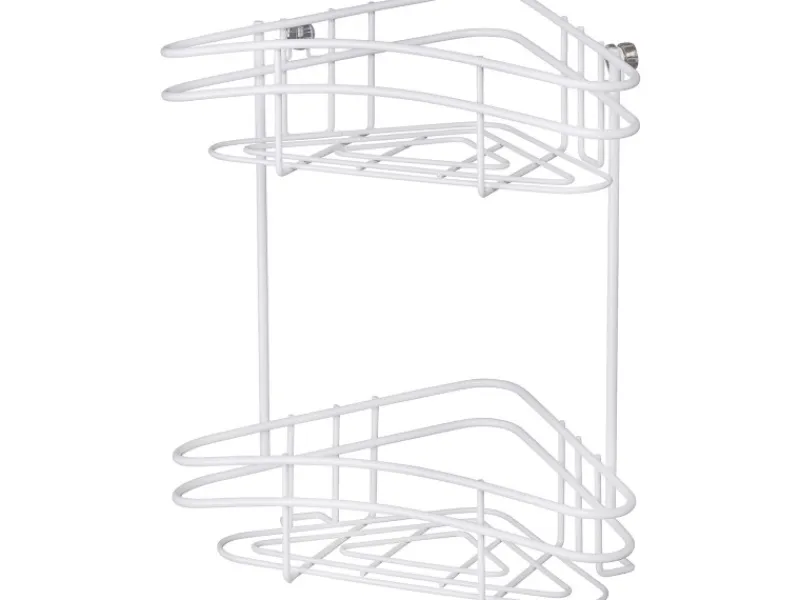 Wenko Eckregal Classic Plus 2 Etagen Weiß