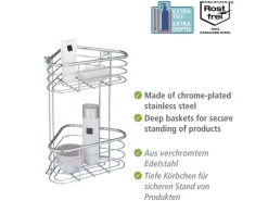 Wenko Eckregal Trestina Edelstahl 2 Etagen