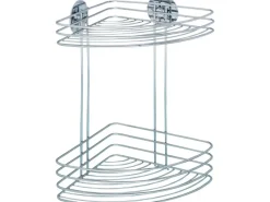 Wenko Eckregale^Eckregal Turbo-Loc Befestigen ohne Bohren Chrom glänzend rund