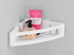 Wenko Eckregale^Power-Loc Eckablage Bralia Kunststoff (ABS) 35 x 8,5 x 20 cm Weiß