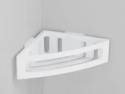 Wenko Eckregale^Power-Loc Eckablage Bralia Kunststoff (ABS) 35 x 8,5 x 20 cm Weiß