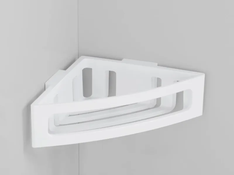 Wenko Eckregale^Power-Loc Eckablage Bralia Kunststoff (ABS) 35 x 8,5 x 20 cm Weiß