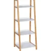 Wenko Regal Finja Bambus Braun mit 4 Etagen