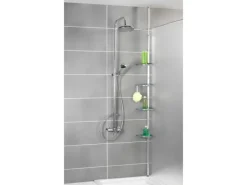 Wenko Eckregale^Teleskop-Duschecke Compact Aluminium