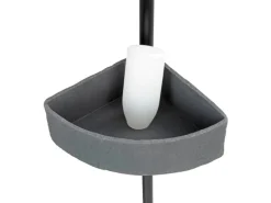 Wenko Teleskop-Eckregal Villata mit 3 Körben 28 x 20,5 x 275 cm Schwarz-Grau