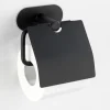 Wenko Turbo-Loc Edelstahl Toilettenpapierhalter Orea Black Matt 14 x 12.5 x 7 cm