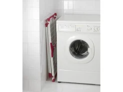 Wenko Bettwäsche^Wäscheständer Summer Dry Weiß-Pink 76 cm x 153 cm x 46 cm