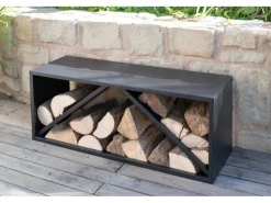 Westmann Regale Schwarz^Kaminholzregal B x T x H: 104 cm x 34,5 cm x 40 cm Schwarz