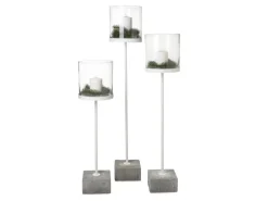 Windlicht mit Betonfuß 103 cm x 20 cm x 20 cm Anthrazit