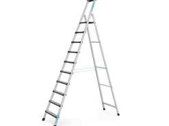 Klapptritte^Zarges Comfortstep S Gebördelte Stehleiter mit Gepolsterter Stufen-Vorderkante 10 Stufen