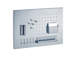 Zeller Wanddekoration^Memoboard mit Utensilien 50 cm x 35 cm x 1,5 cm Edelstahl