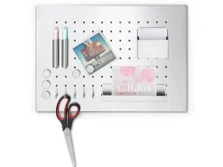 Zeller Wanddekoration^Memoboard mit Utensilien 50 cm x 35 cm x 1,5 cm Edelstahl
