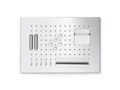 Zeller Wanddekoration^Memoboard mit Utensilien 50 cm x 35 cm x 1,5 cm Edelstahl