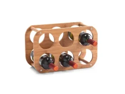 Zeller Ostern^Weinregal Bambus für 6 Flaschen 16 cm x 24 cm x 38 cm Natur