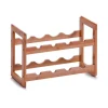 Zeller Flaschenregale^Weinregal Bambus Stapelbar für 8 Flaschen 32 cm x 22 cm x 47 cm Natur