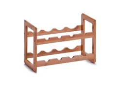 Zeller Flaschenregale^Weinregal Bambus Stapelbar für 8 Flaschen 32 cm x 22 cm x 47 cm Natur