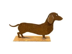 Dekorative Figuren^ZGM Rost Deko Dackeldame Sissy