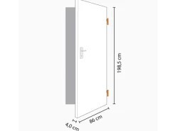 Classen Weißlacke^Zimmertür inkl. Glas Portofino Weißlack 86 cm x 198,5 cm Anschlag Rechts