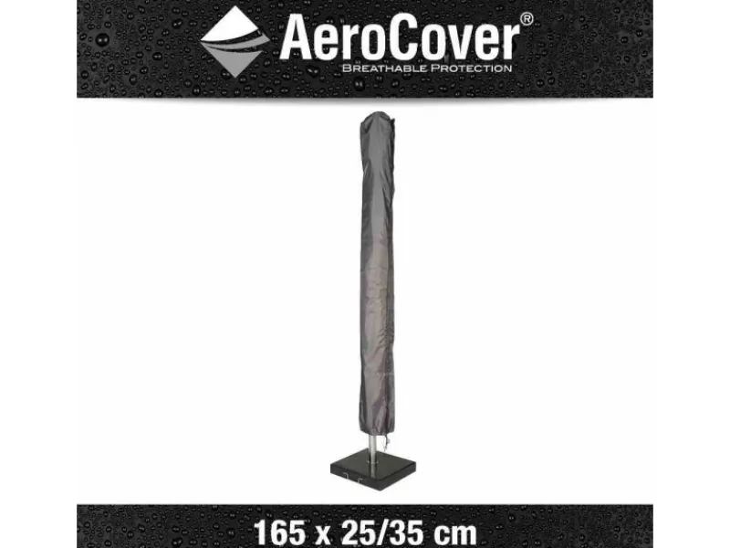 Aerocover Schutzhülle für Markt-/ Mittelstockschirme 165cm x 25/35cm Anthrazit