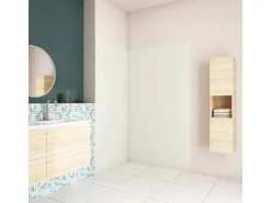 AICA 210cm Eckprofil mit Kantenprofil Aluminium Profil für 3mm Aluverbundplatte Matt Weiß