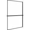 AICA 80x200cm Walk In Schwarz Aluminiumrahmen Duschwand mit Duschregal Handtuchhalter Duschabtrennung 8mm NANO Glass