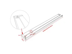 AICA 80x200cm Walk In Schwarz Aluminiumrahmen Duschwand mit Duschregal Handtuchhalter Duschabtrennung 8mm NANO Glass