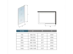 Sale AICA 140x200cm Walk In Schwarz Aluminiumrahmen Duschwand mit Duschregal Handtuchhalter mit Stabilisator Duschabtrennung 8mm NANO Glass F084B