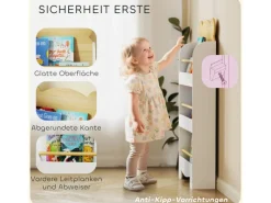 AIYAPLAY Bücherregal für Kinder Kinderregal mit 3 Ablagen aus Holz