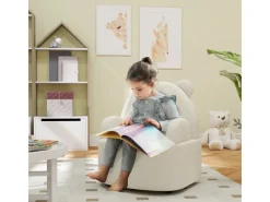 Discount AIYAPLAY Kindersessel mit Weichem Teddyfleece Bärenform Beige