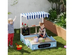 Clearance AIYAPLAY Sandkasten mit Abdeckung Imprägniert Kinder Sandbox mit Sitzbänken