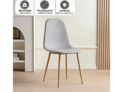 Best Albatros Esszimmerstühle FANO 4er SET Grau