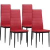 Best Albatros Esszimmerstühle MILANO 4er Set Rot