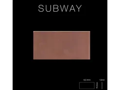 ALLOY Mosaik Fliese Massiv Metall Kupfer Gewalzt Kupfer 1,6mm Stark Subway-cm 1 Paket mit 50 Matten 0,58 m2 Kupfer