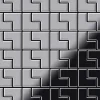 ALLOY Mosaik Fliese Massiv Metall Edelstahl Hochglänzend Grau 1,6mm Stark Kink-s-s-m 1 Paket mit 10 Matten 0,93 m2 Grau
