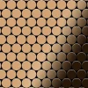 ALLOY Mosaik Fliese Massiv Metall Titan Hochglänzend Kupfer 1,6mm Stark Dome-ti-am 1 Paket mit 10 Matten 0,73 m2 Kupfer