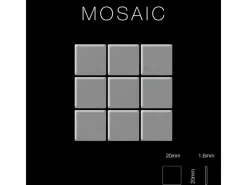 ALLOY Mosaik Fliese Massiv Metall Edelstahl Matt Grau 1,6mm Stark Mosaic-s-s-ma 1 Paket mit 10 Matten 1,04 m2 Grau