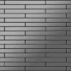 ALLOY Mosaik Fliese Massiv Metall Edelstahl Marine Gebürstet Grau 1,6mm Avenue-s-s-mb 1 Paket mit 10 Matten 0,74 m2 Grau