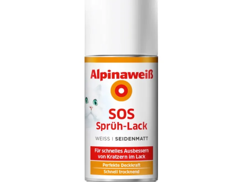 Hot Alpina weiß SOS Sprüh-Lack 150 ml seidenmatt