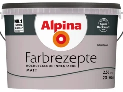 Hot Alpina Farbrezepte matt 2,5 Liter Edles Mauve