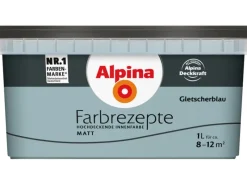 Sale Alpina Farbrezepte matt 1 Liter Gletscherblau