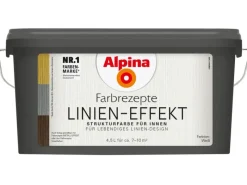 Sale Alpina Farbrezepte Linien-Effekt Weiß 4,5 Liter