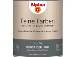 Alpina Feine Farben Lack No. 34 Kunst der Linie® Grau edelmatt 750 ml