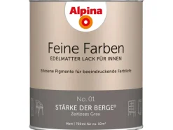 New Alpina Feine Farben Lack No. 01 Stärke der Berge® Grau edelmatt 750 ml Zeitloses Grau